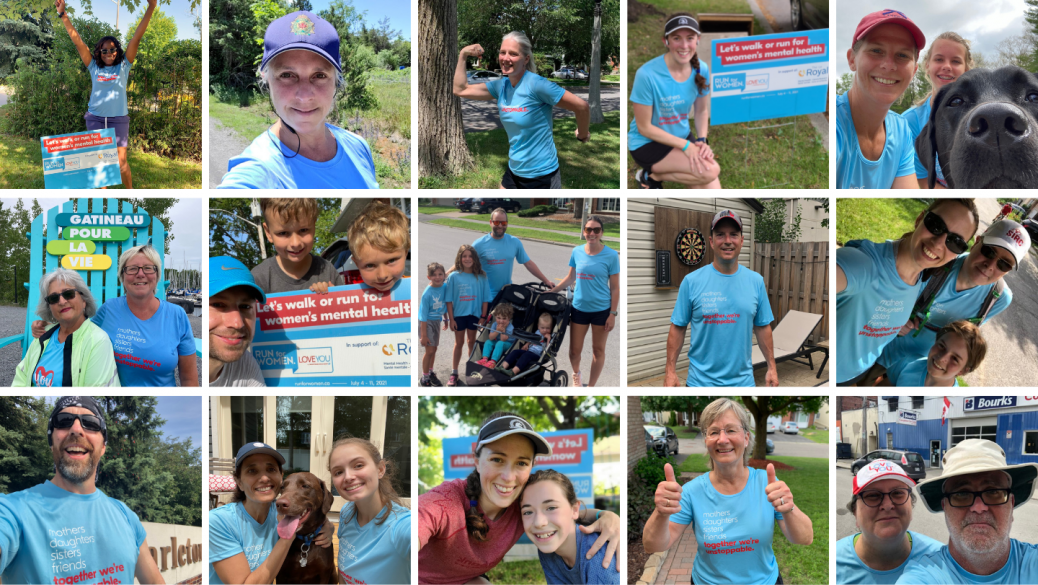 Les participantes de la course pour les femmes