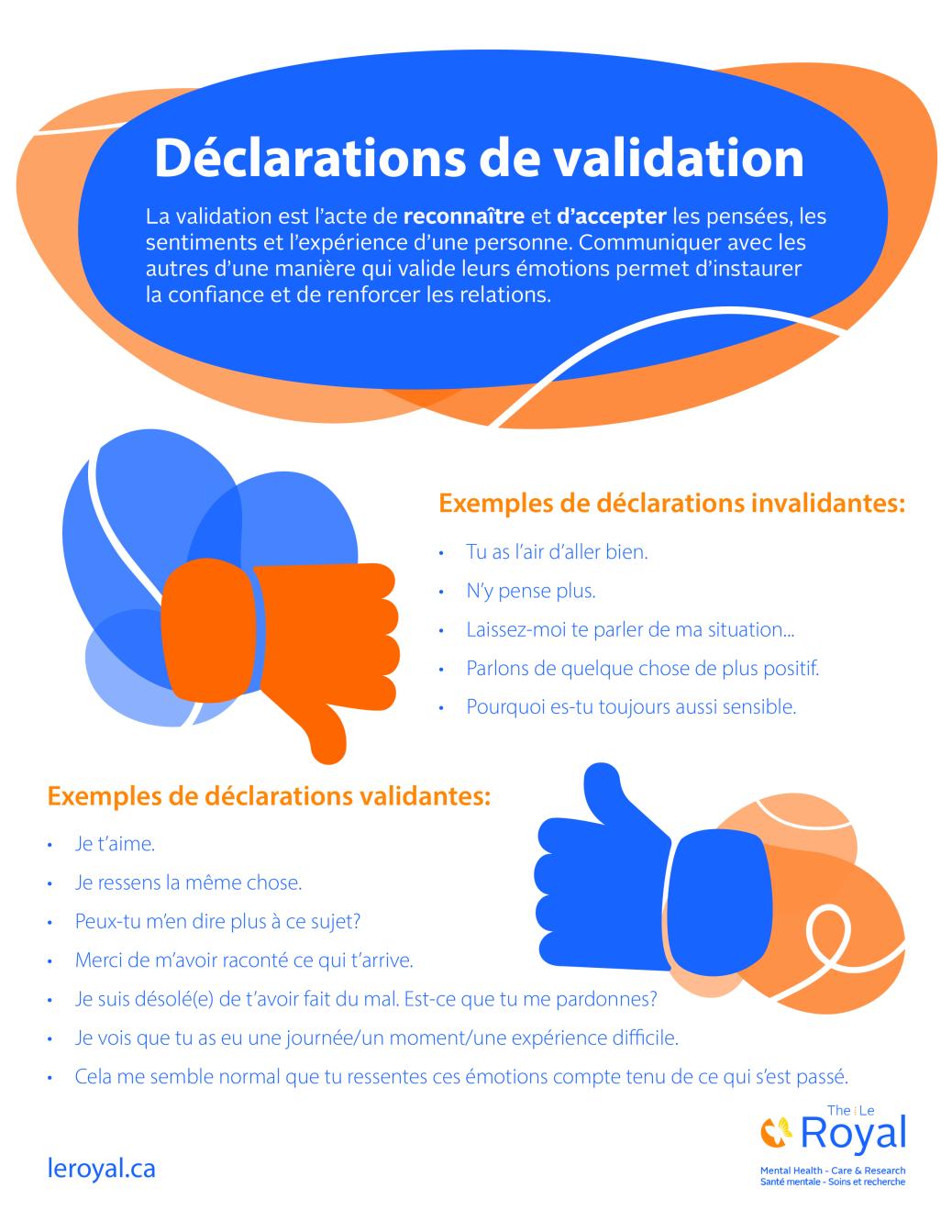 Infographie de validation