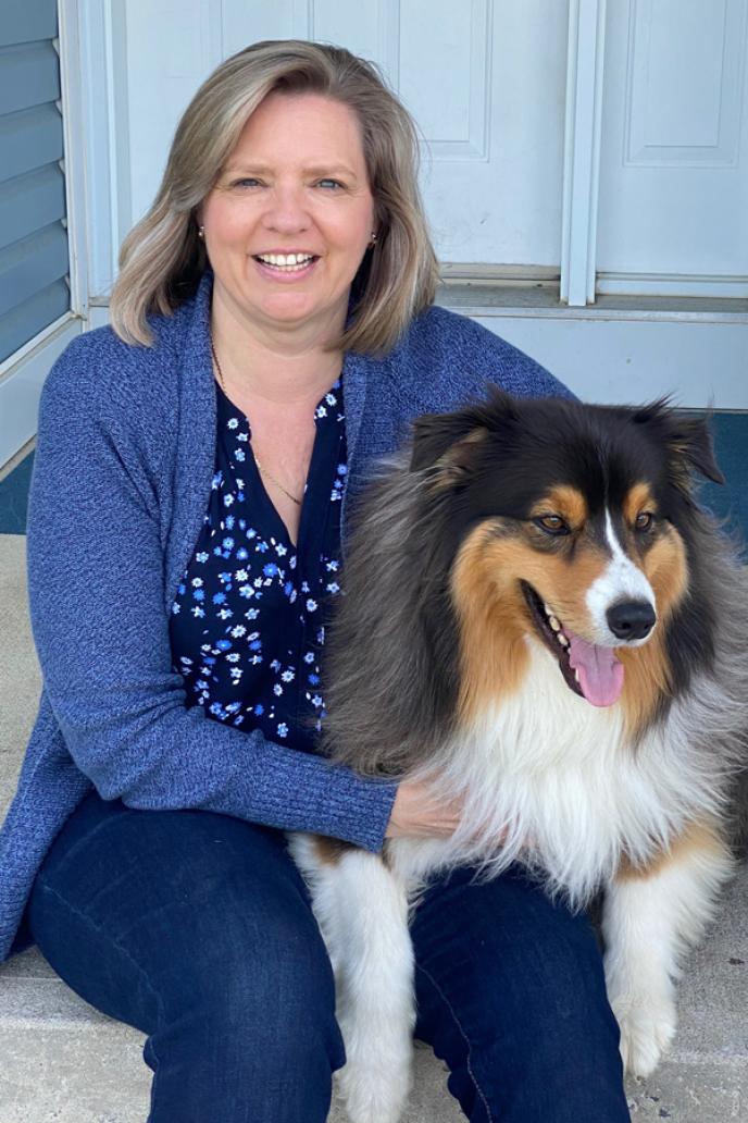 Jane Benson avec son chien