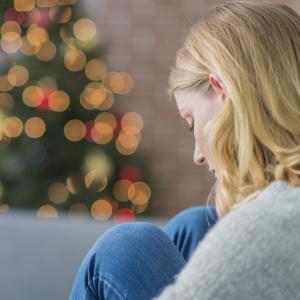 A lonely person over the holidays.