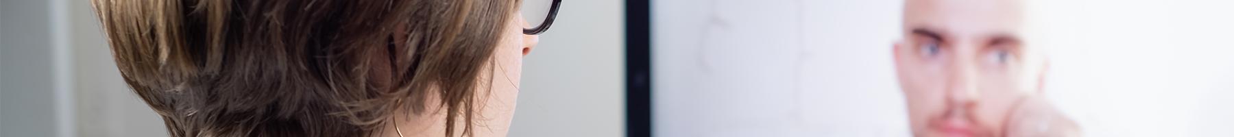 Physician speaking with patient via telehealth Physician speaking with patient via telehealth