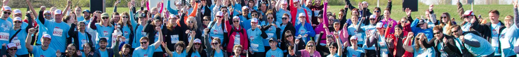 La bannière pour la Course pour les Femmes