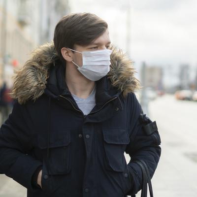 Man wearing health mask