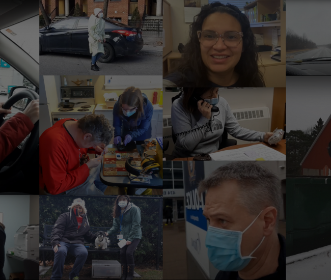 Collage de photos de soignants communautaires en santé mentale