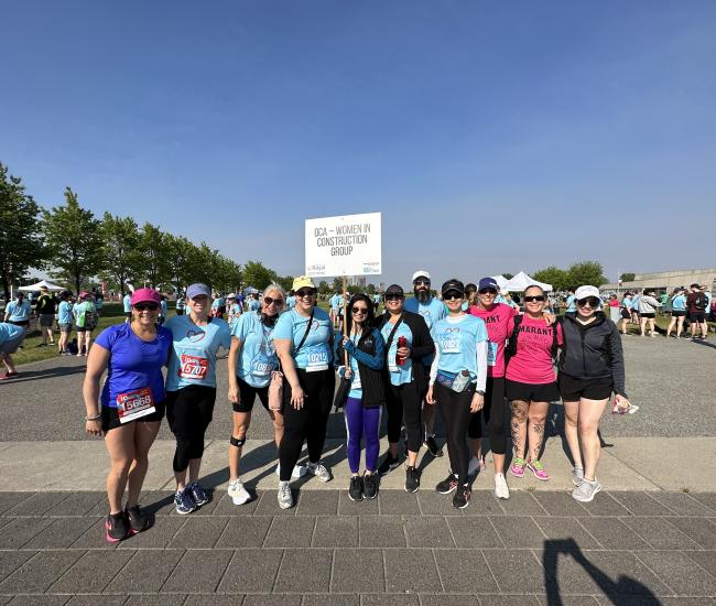 Photo d'une équipe de la Course pour les femmes