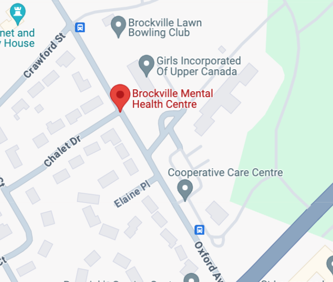 Carte Google du Centre de santé mentale Brockville.