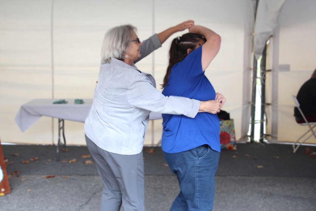 People dancing at the celebration