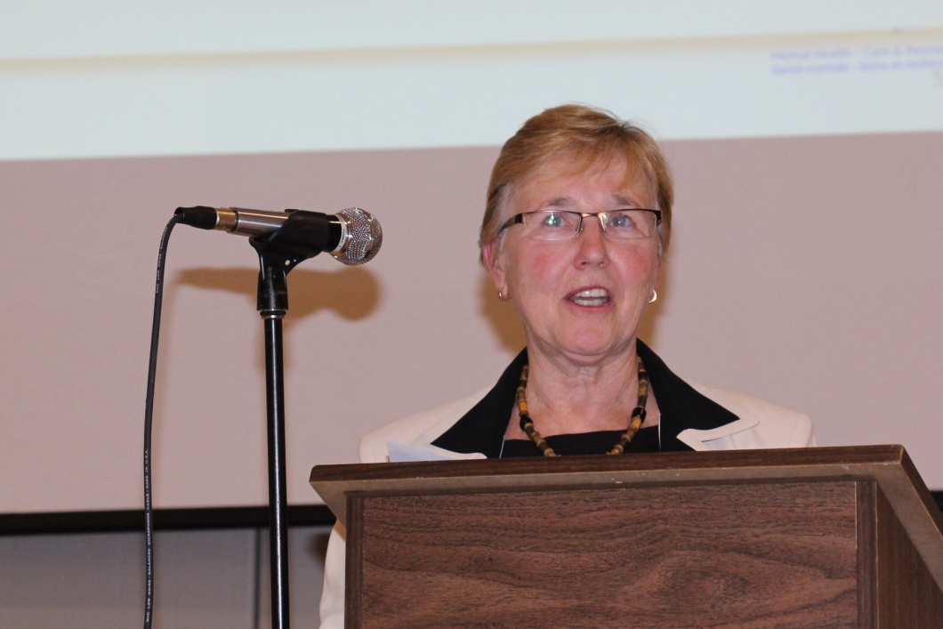 Anne Graham speaking at the celebration