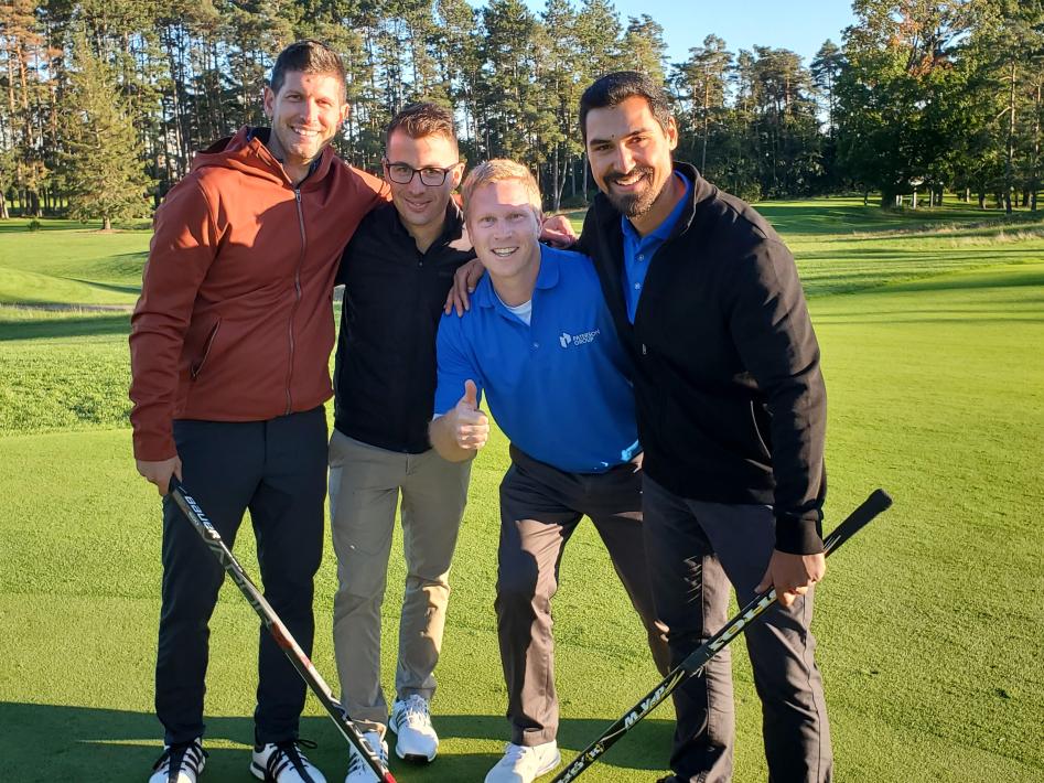 Photo of a golf foursome