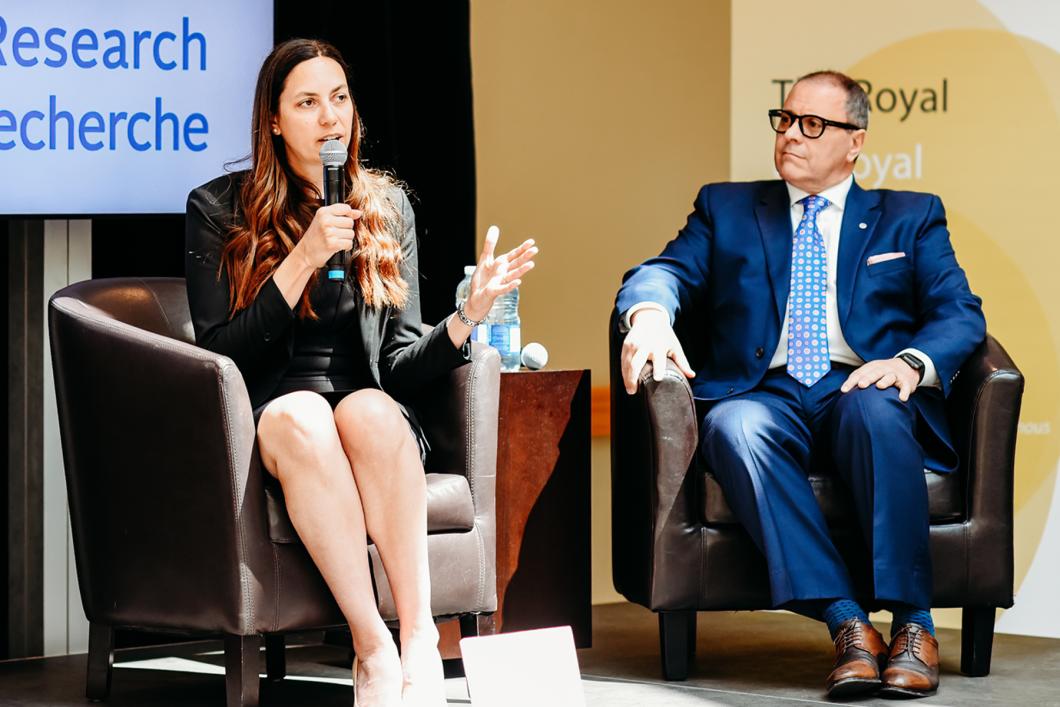 Dr. Jennifer Phillips and Victor Pellegrino on the panel