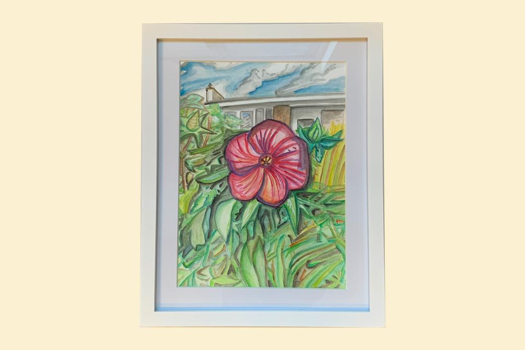 Mom’s Hibiscus, by Trevor Anzai (12” x 9”) | $250