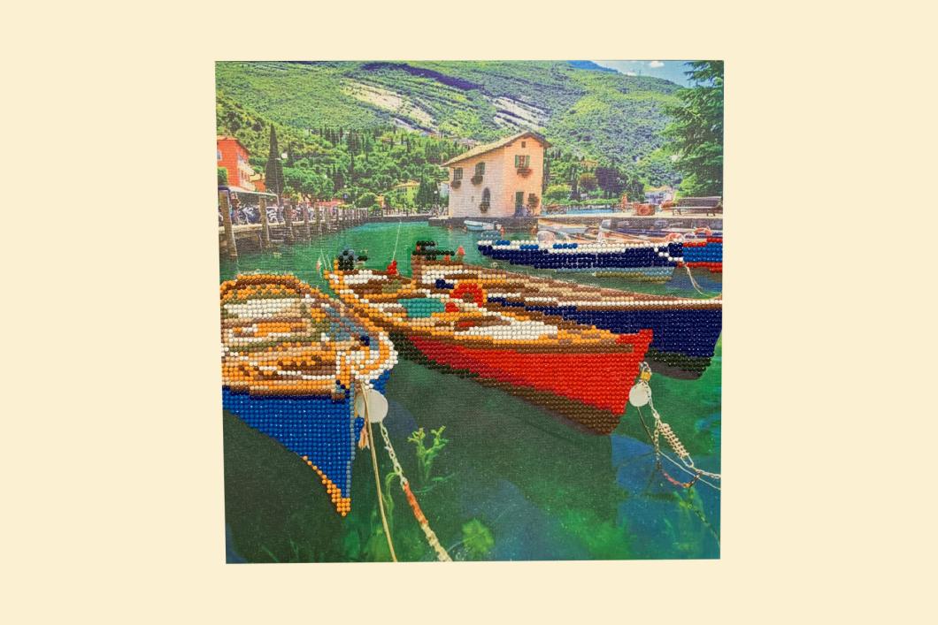 Canoes, by Ashley-Lynn Fraser (11” x 11”) | $20