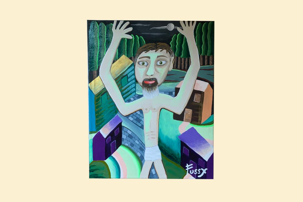 The Village, by Fussy  (16” x 20”) | $40